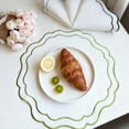 thumbnail image 4 of Round Embroidered Scalloped Edges Placemat Washable Decorative Flower Table Mat For Banquet Baby Showers Dining Setting, 4 of 10