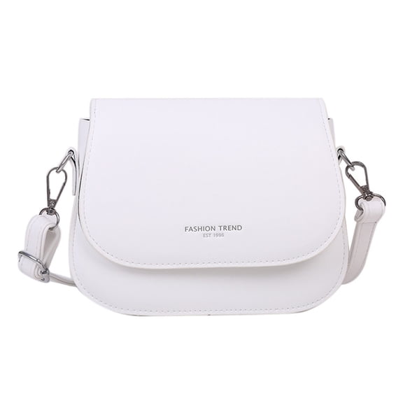 Fashionable Faux Leather Crossbody Bag for Women Candy Color Flap Covers Small Satchel with Adjustable Shoulder Strap