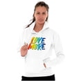 thumbnail image 4 of Love More LGBT Gay Pride Rainbow Hoodie Sweatshirt Women Men Brisco Brands L, 4 of 6