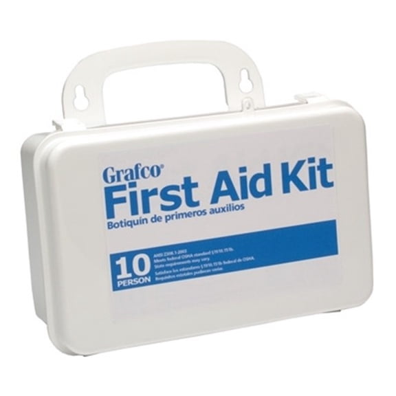 Lumiscope First Aid Kit 10 Person Ideal For Home And Small Office, White