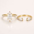 thumbnail image 2 of vylahjewellery 3 CT Moissanite Wedding Set Ring Marquise Cut Ring Diamond Engagement Ring with Pave Matching Band, 2 of 6