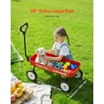 thumbnail image 4 of VEVOR Pull-Along Wagon for Kids, 39 inch Toddler Wagons, Supports up to 176 lbs, All-Terrain Wagons with Handle, Utility Wagon Cart Birthday Present for Kids Gardening Beach Camping, Red, 4 of 9