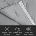 thumbnail image 5 of Hotel Style 3-Piece Grey/Silver Egyptian Cotton-Rich Blend Luxury Comforter Set, Full/Queen, 5 of 9