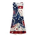 thumbnail image 5 of Dresses for Women Summer Wrap Independence Day A-Line Sleeveless Dress Fashion Casual Wedding Guest 4th of July V Neck Sundress, 5 of 6
