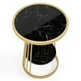 thumbnail image 4 of Furniture of America Amador Metal 1-Shelf Side Table in Gold and Black, 4 of 9