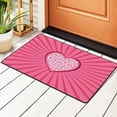 thumbnail image 1 of DouZhe Pink Heart Love Rugs Doormat, Non-Slip Machine Washable Carpets Floor Door Mat , 36" x 24", 1 of 6