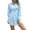 Blue, variant on Ahuyic Womens Summer Casual Dress,Womens Plus Size Dress,Womens Casual Solid Color Casual Lantern Long Sleeve Waist Shirt Dress,White,L