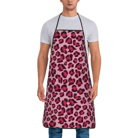 

Gaeub Rose Leopard Print Print Apron for Men and Women Waterproof Apron for Cooking Dishwashing Lab Butcher Dog Grooming