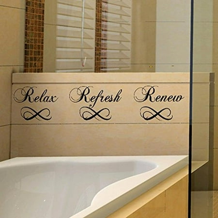Relax Refresh Renew Bathroom Vinyl Lettering Wall Art Home Decor Cool Bathroom Refresh Decoration Relax Refresh Renew Bathroom Vinyl Lettering Wall Art Home Decor Cool Bathroom Refresh Decoration