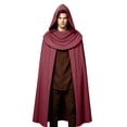 thumbnail image 2 of Hvyesh Halloween Cloak With Hood Renaissance Cape Adult Full Length Medieval Cloak Party Wizard Cosplay Cloaks, 2 of 6