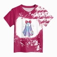 thumbnail image 4 of TOWED22 Toddler Girl Halloween Shirt Spooky T-Shirt Kids Pumpkin Ghost Short Sleeve Tee Top,Hot Pink,3-4 Y, 4 of 4