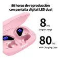 thumbnail image 4 of Bmani T60 Audífonos Ipx7 Carga Inalambrica Pantalla Digital Cómodos auriculares deportivos Bluetooth, estables y que no se caen Color Rosa, 4 of 8
