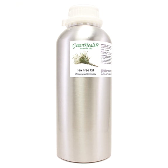 GreenHealth Tea Tree Essential Oil, 32 fl oz (946 ml) Aluminum Bottle w/ Plug Cap