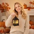 thumbnail image 3 of Halloween Lantern Square Portable LED Lantern 1 Pack Decorative Night Light for Halloween Party Haunted House Decor Spooky Holiday Indoor Outdoor Decoration Great Festive Atmosphere Prop, 3 of 5