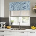 thumbnail image 5 of 2 Pack Valances for Windows, Navy Blue Starfish Window Valances for Living Room/Bedroom/Bathroom, Coastal Ocean Summer Sea Nautical Light Filtering Kitchen Curtain Valance 42"W x18" L, 5 of 9