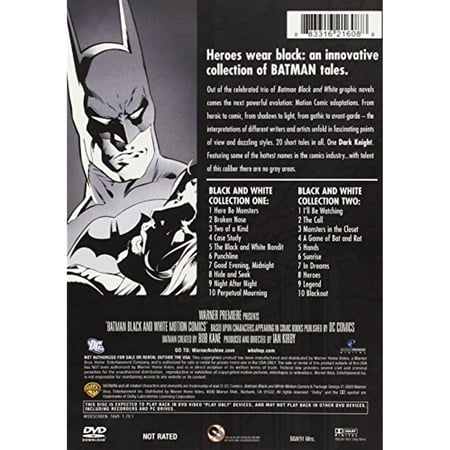 Batman Black and White: Motion Comics Collections 1 & 2 [DVD] Widescreen |  Walmart Canada