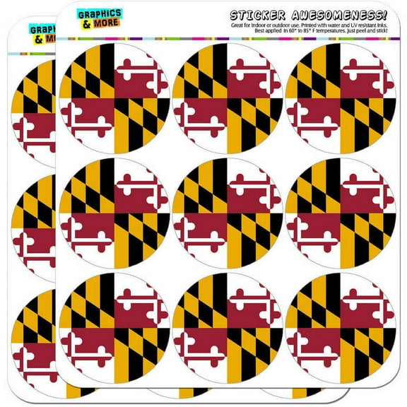 Maryland State Flag 18 2" Planner Calendar Scrapbooking Crafting Stickers