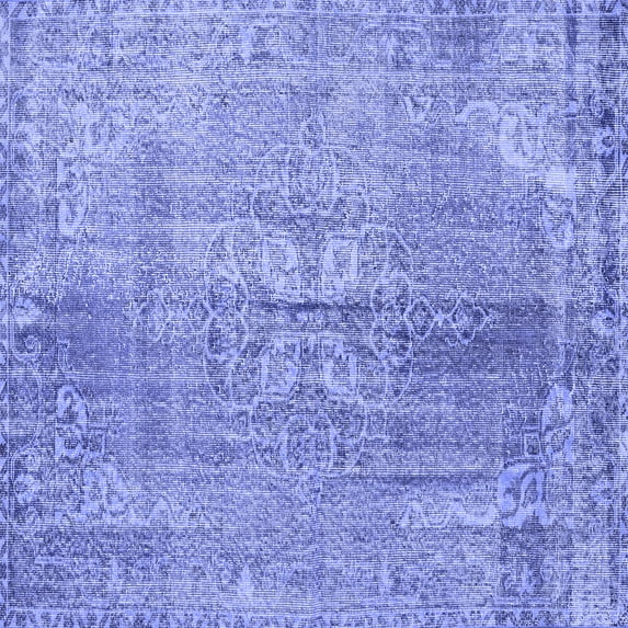 Ahgly Company Indoor Square Persian Blue Traditional Area Rugs, 3' Square