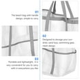thumbnail image 3 of Malla grande bolso de playa para mujeres bolsas de playa bolsas de almacenamiento bolso de almacenamiento portátil para niña para niña, 3 of 6