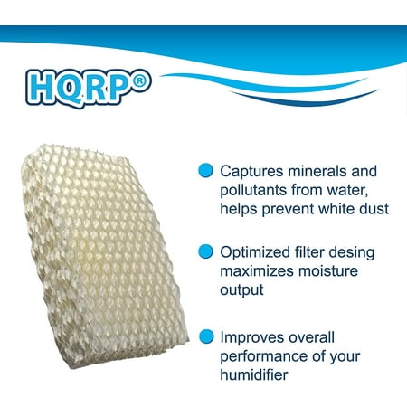 

HQRP Humidifier Wick Filter for ProCare PCCM-832N Cool Mist Humidifier PCWF813 AC813 PCWF813-24 Replacement