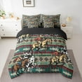 thumbnail image 2 of jejeloiu Vintage Aztec Print 7 Pieces Bedding Comforter Set,Western Cowboy Full Bedding Set For Adults Reversible, 2 of 8