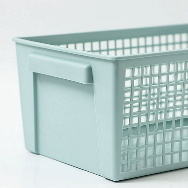 4PCS Plastic Storage Basket,Rattan Woven Pantry Organizer Small