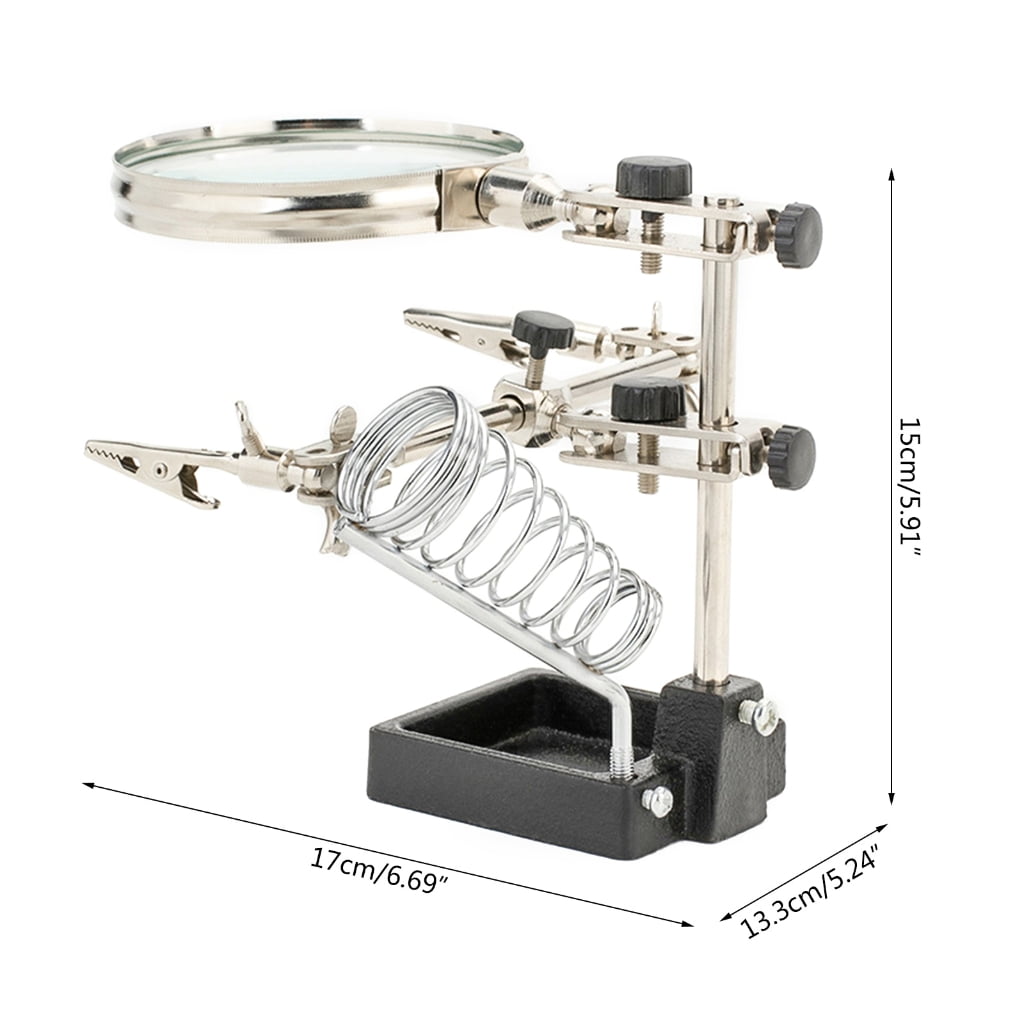 MOMOJIA MagnifyingGlass Soldering Iron Stand Magnifier Welding Rework-Repair Holder Tool