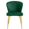 thumbnail image 3 of MOJAY Modern Velvet Dining Chair Set of 2 with Tufted Backrest and Golden Legs, Green, 3 of 11