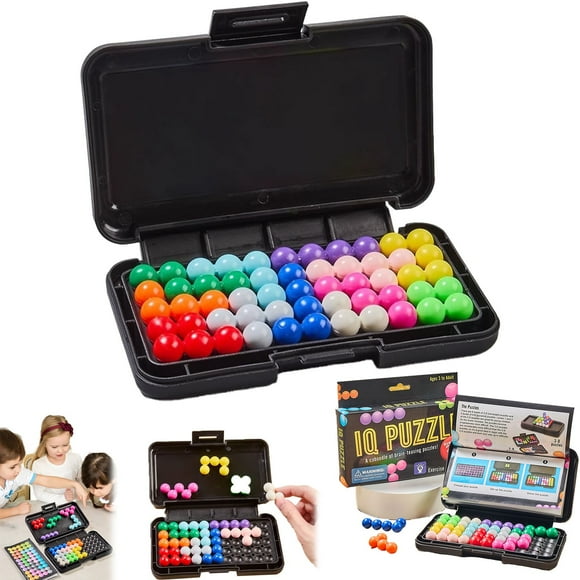 Jeu de Casse-Tête Casse-Tête 3D, Plateau de Perles Défi Entraînement des Enfants Capacité de Pensée Logique Jouet de Casse-Tête