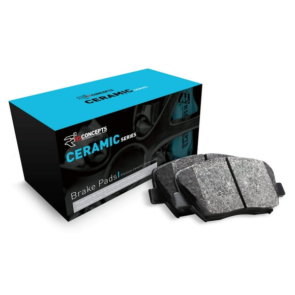 R1 Concepts Rear Ceramic Series Brake Pads With Rubber Steel Rubber Shims 2310-0848-00
