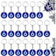 thumbnail image 1 of 20 piezas de dijes colgantes de ojo turco azul malvado CHAO llavero de vidrio amuleto para la suerte, 1 of 5