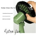 Vintage Alloy USB Desktop Fan Portable 3 Speed Adjustable Small Cooling ...
