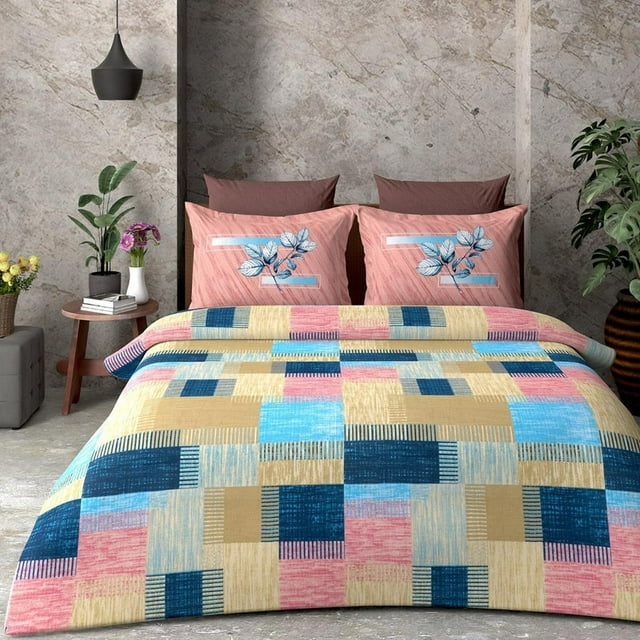 DreamNest Pure Cotton Bedding Set - Pink