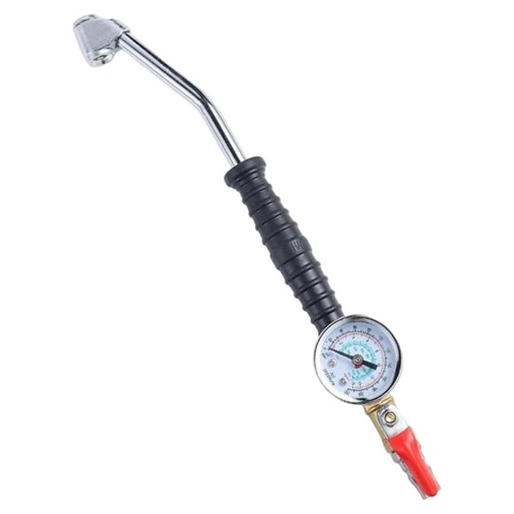 Manómetro de presión de aire para neumáticos, mandril para neumáticos de 220 PSI (16 bar), bomba de aire resistente, adaptador para inflar neumáticos