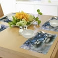 thumbnail image 4 of Ambesonne Animal Place Mats Set of 4, Blue Art Savannah Tigers, Standard Size, White Black Blue, 4 of 6
