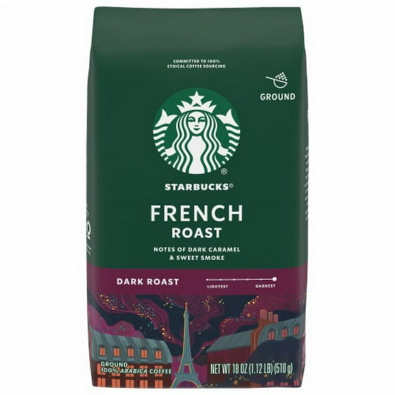 Starbucks French Roast Dark Roast Ground Coffee - 18 oz