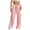 Pink, variant on ABATAB Women's Summer Pants Summer Wide Leg Lounge Ribbed Pants Drawstring Elastic Waist Comfy Striped Trendy Clothes