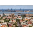 thumbnail image 2 of Bibikow, Walter 32x23 Black Ornate Wood Framed with Double Matting Museum Art Print Titled - Spain-Canary Islands-Gran Canaria Island-Las Palmas de Gran Canaria-high angle view of city, 2 of 4