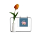 thumbnail image 1 of Tarjeta de jarrón artificial de tulipanes, 1 of 3