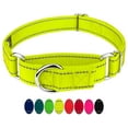 thumbnail image 2 of Country Brook Petz® Hot Yellow Reflective Nylon Martingale Dog Collar, Medium, 2 of 6