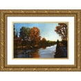 thumbnail image 1 of Braithwaite, Bruce 14x11 Gold Ornate Wood Framed with Double Matting Museum Art Print Titled - Fall Canal 2, 1 of 4