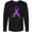 AB-Black, variant on Inktastic Alzheimer's Awareness Purple Ribbon made of Heart Long Sleeve T-Shirt