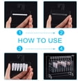 thumbnail image 4 of 1 Set Transparent Acrylic Nail Art Display Boards False Nail Sample Display Stand with 10Pcs Hanging Hooks Clear Finish Product: 10.7x19x6.5cm, 4 of 8