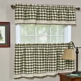 thumbnail image 3 of Achim Home Furnishing: Buffalo Sage Plaid Modern Window Curtain Panel : 58" x 24" Tier Pair, 3 of 4