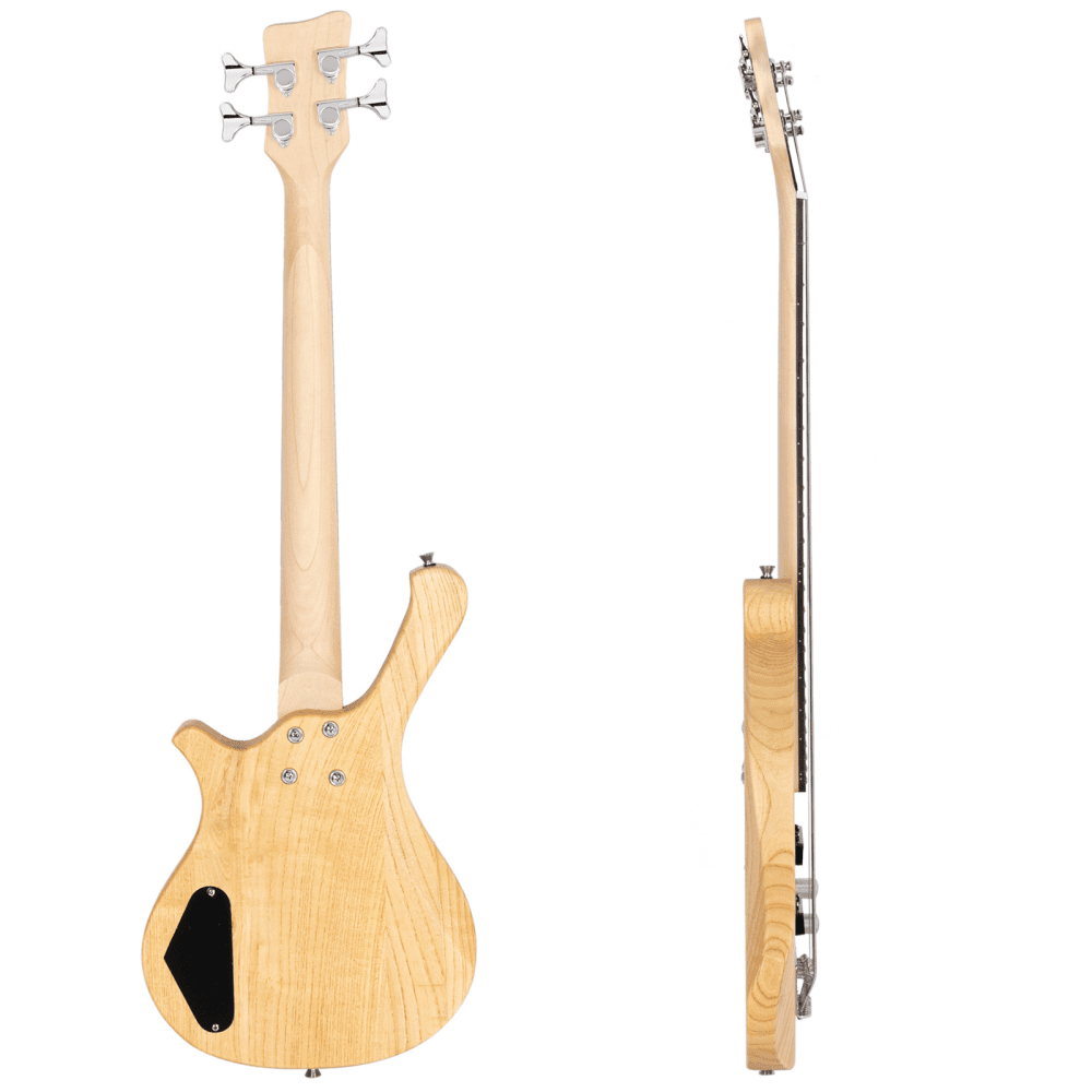 Tcbosik 4 String Electric Bass Guitar with Cable, Strap, Bag, 36 Inch Full Size Bass for Beginner, Burlywood
