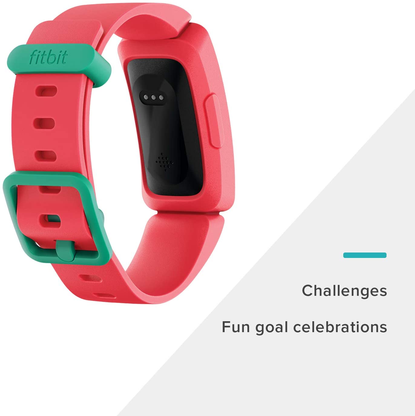 Fitbit Ace 2 Activity Tracker for Kids, Watermelon + Teal - image 4 of 10