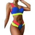 thumbnail image 2 of Txlixc Mujeres 2PCS Traje de baño Vendaje Correas anchas Sujetador con aros Calzoncillos Traje de baño dividido Txlixc  Sexy, 2 of 5