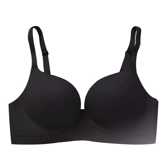 Audhol Comfortable Bras for Women High Support Bras for Women Adjustable Strap Full Coverage Up Bras Comfortable No Underwire Wireless Bras Everyday Bras for Women Black 32