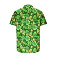 thumbnail image 5 of Awdenio Shirts for Men St Patricks Day Shirts Short Sleeve Clover Button Down Shirt Green Shamrock Casual Shirts Tops, 5 of 5