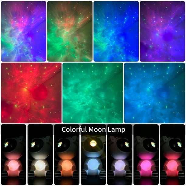 Proyector De Galaxia Astronauta De Luz Nocturna, 8 Modos De Proyector De Estrellas Para Techo De Dormitorio, Temporizador, Regalos Geniales Para Hombres, Mujeres, Niños, Decoración De Sala De Juegos